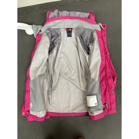 Girls The North Face Pink Grey Hooded HyVent Raincoat Windbreaker Child LG 14/16 - Picture 6 of 12